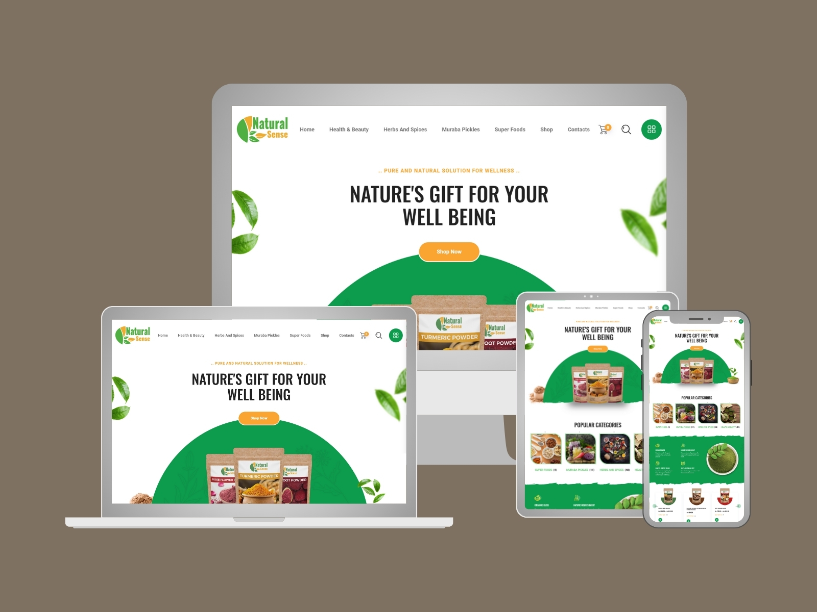 Website Development for Organic Products