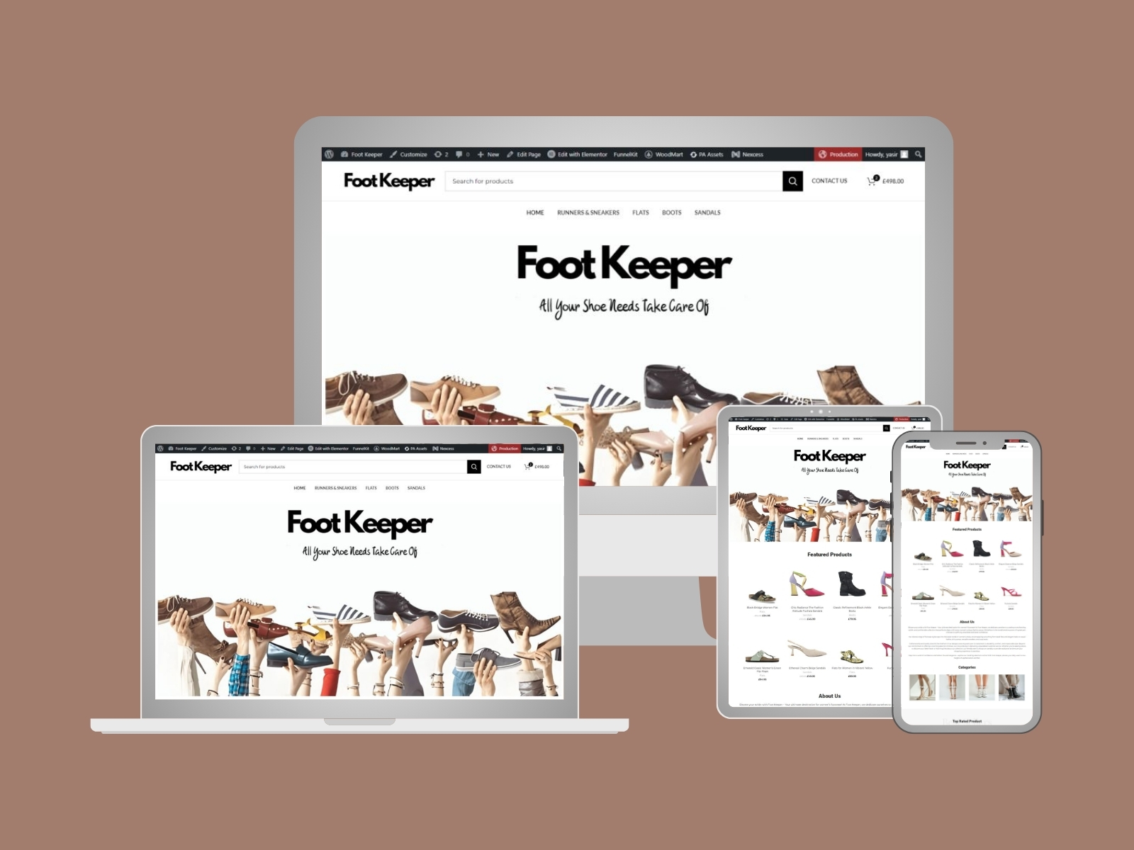Website Development for Shoes