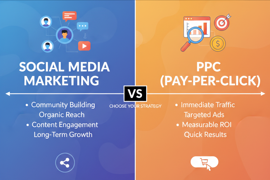 social media marketing or PPC advertising